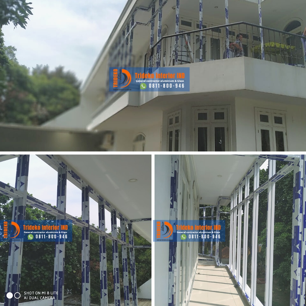 partisi aluminium kaca