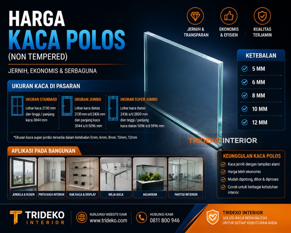 Harga Kaca polos