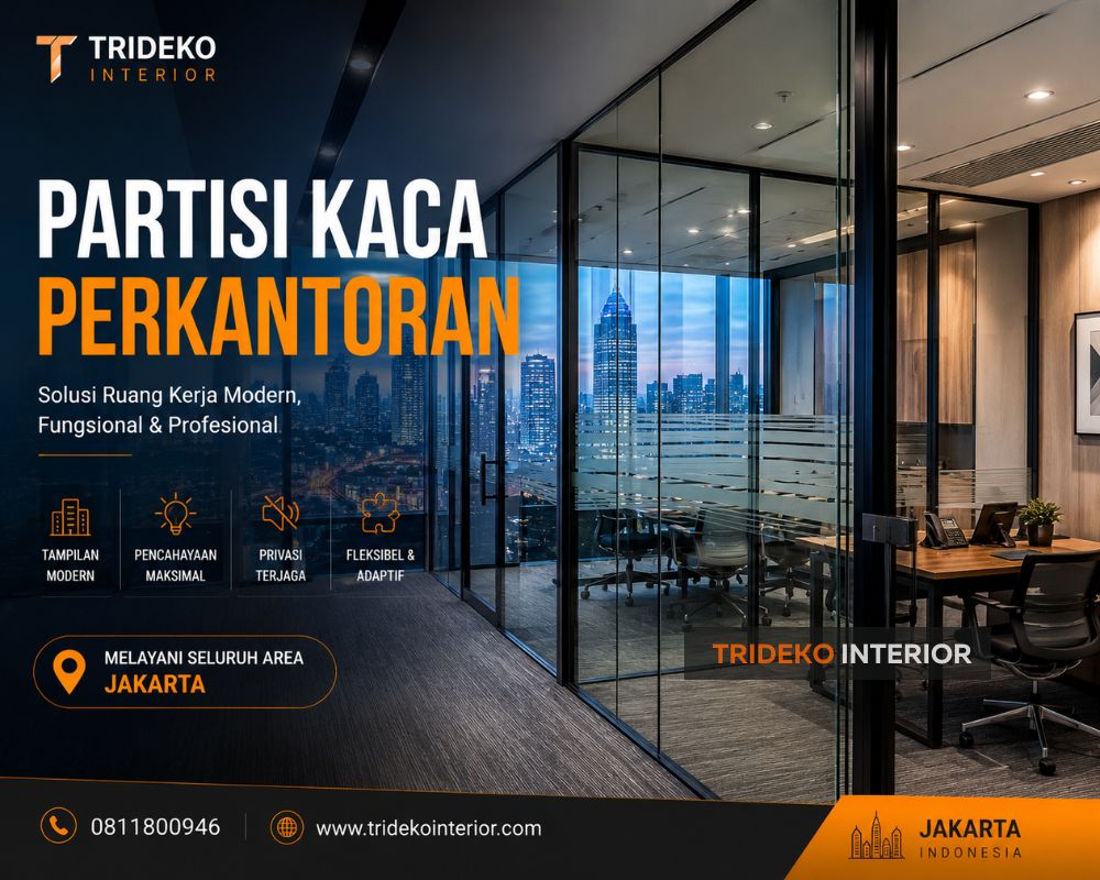 Partisi Kaca Gedung Perkantoran