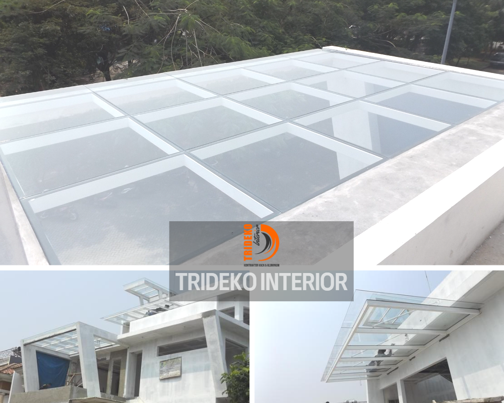 Kanopi Kaca Tempered Clear 10 mm