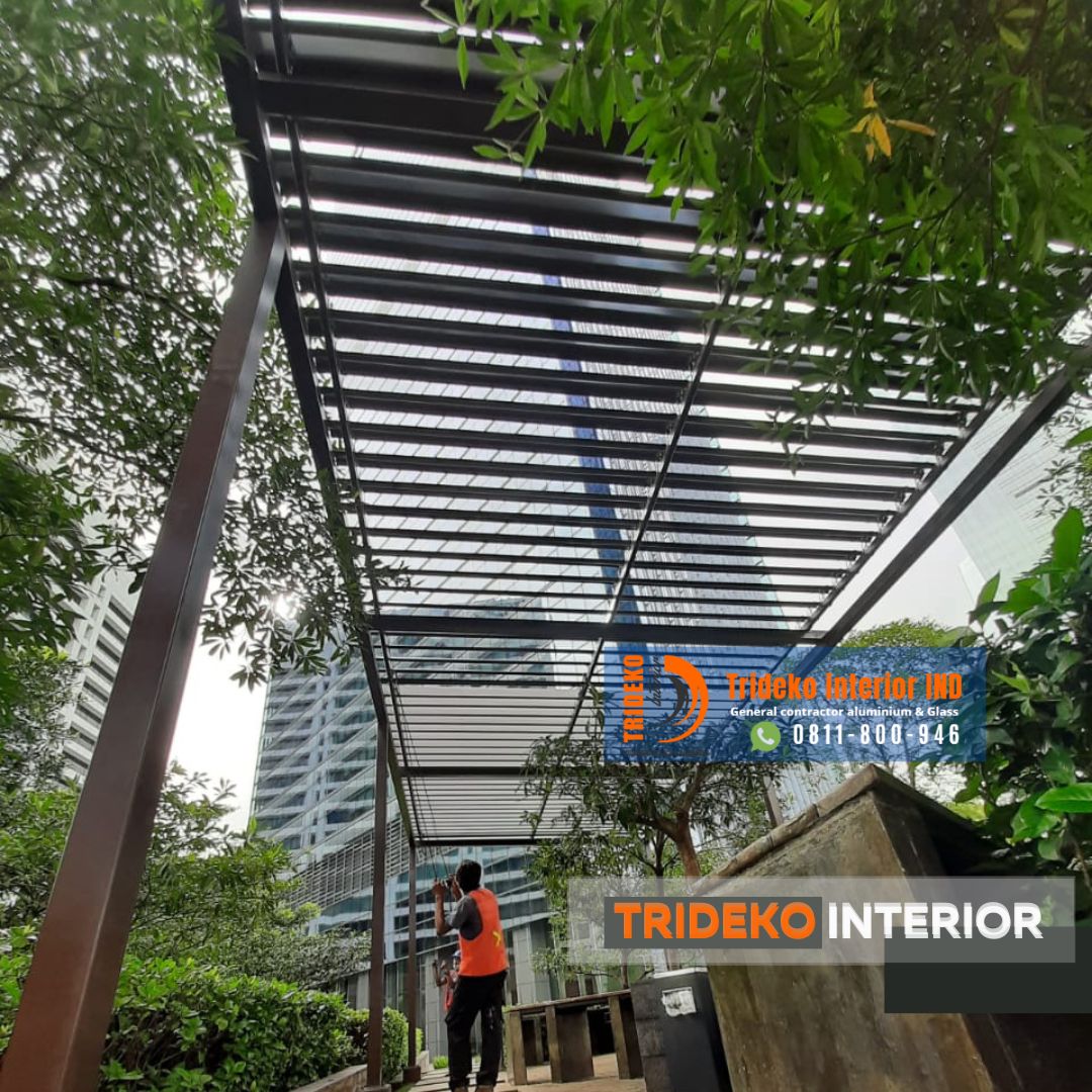 atap carport dengan kanopi buka