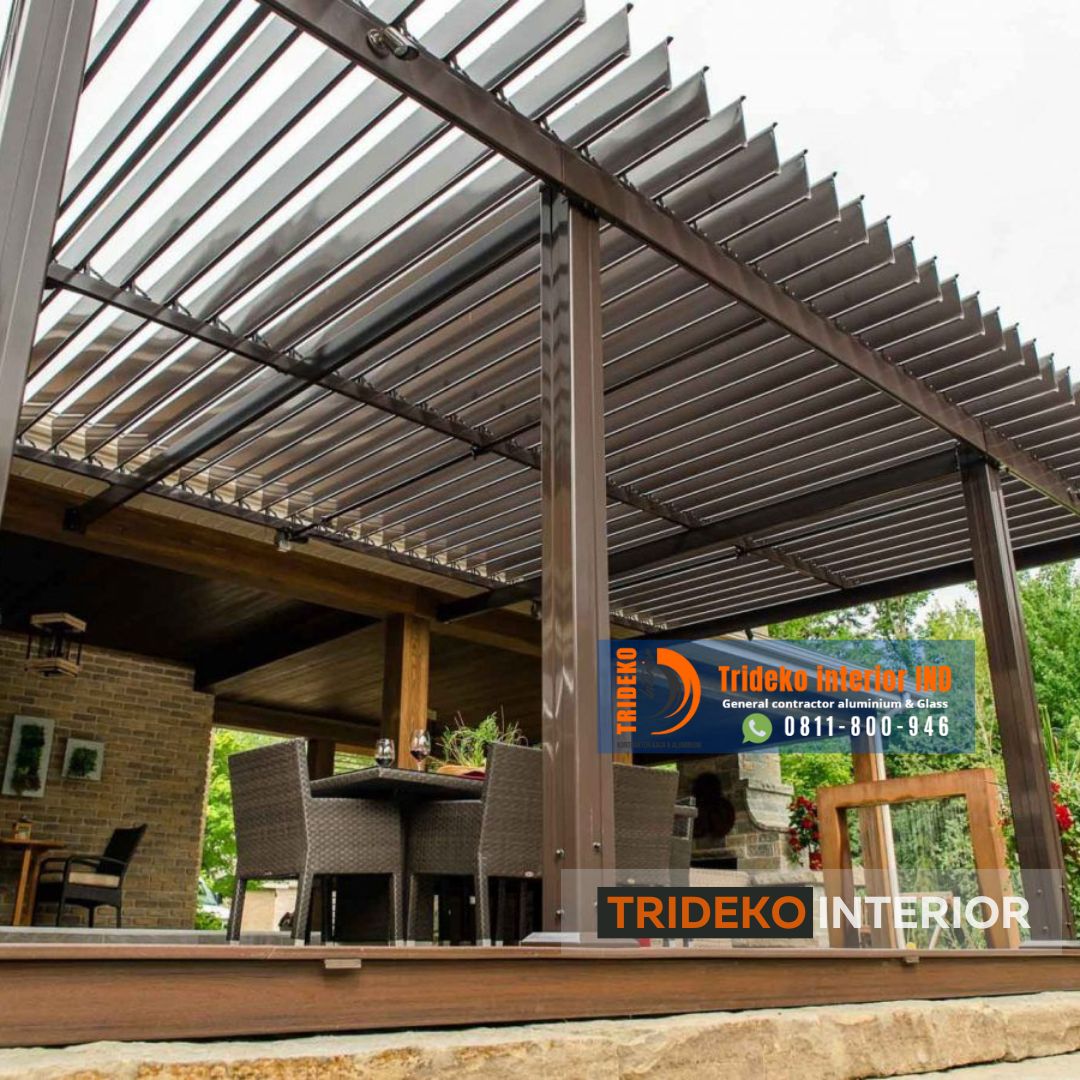 atap carport dengan kanopi buka
