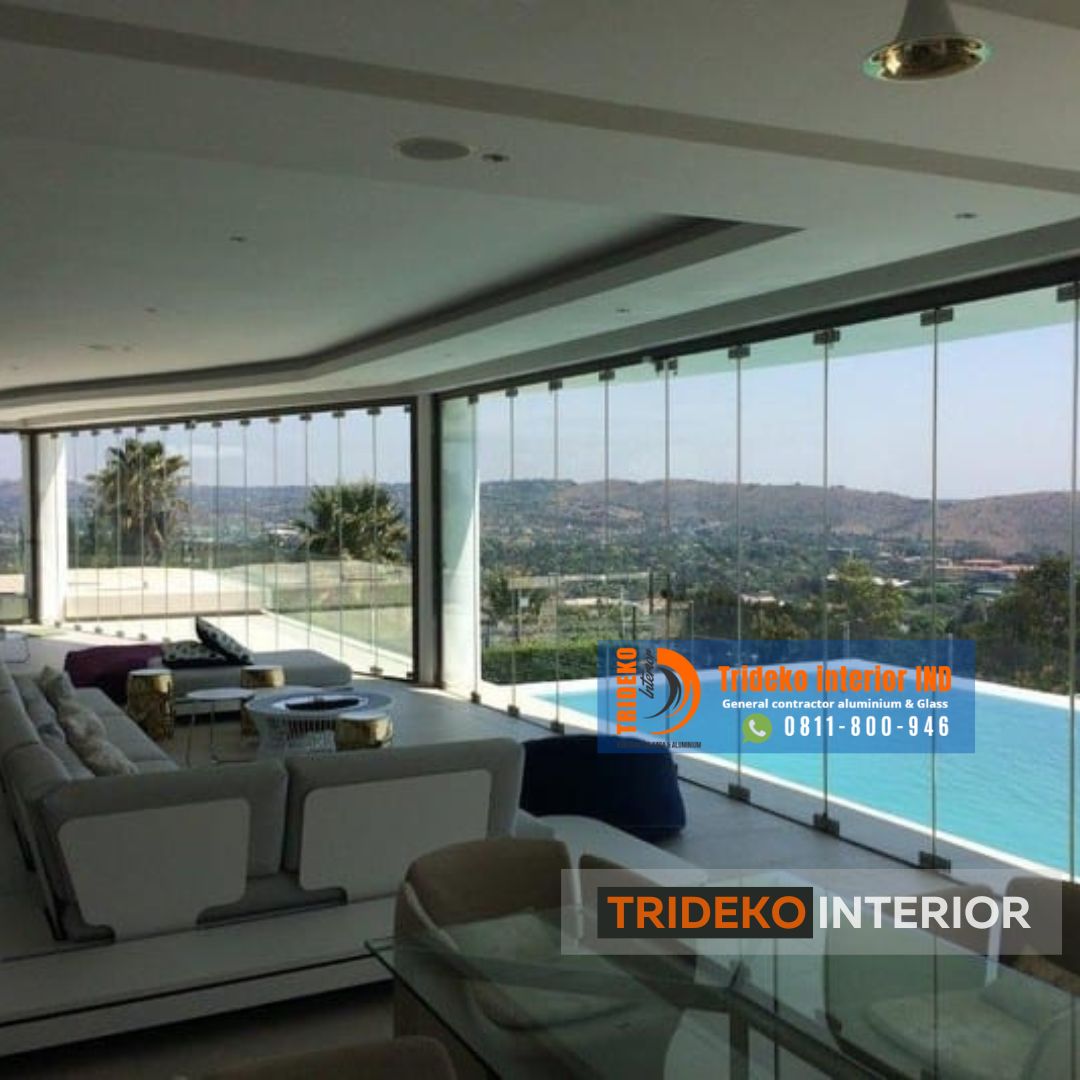 Harga Pintu Lipat Kaca Frameless