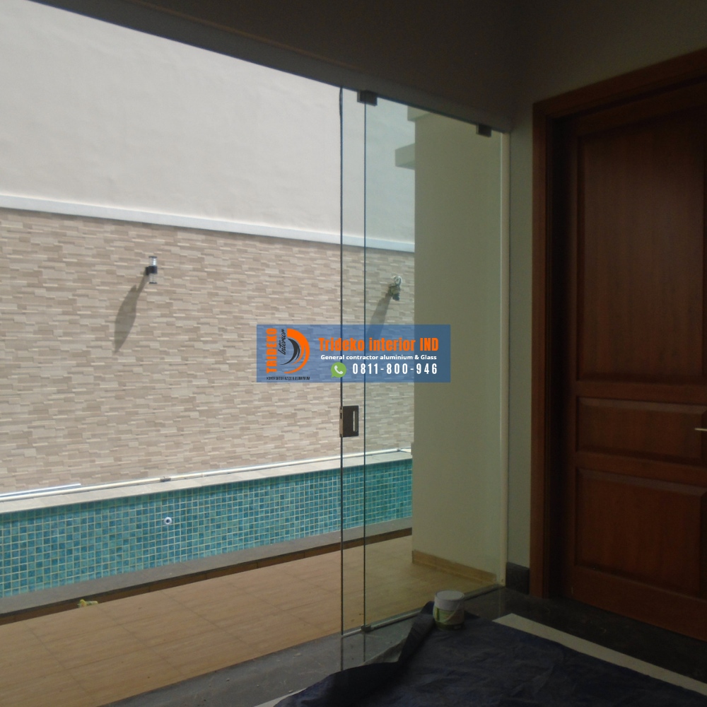 Jual Pintu Sliding Kaca Frameless 12 mm