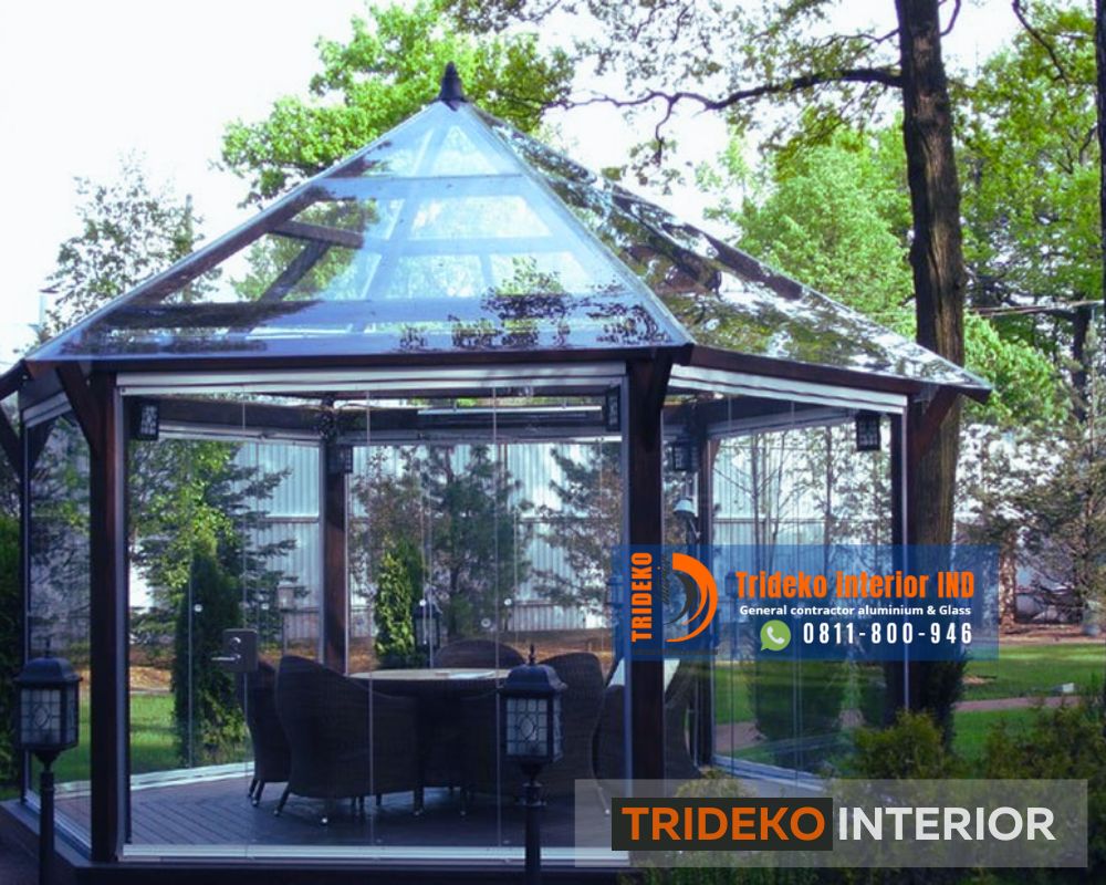 Desain Atap Kaca Gazebo