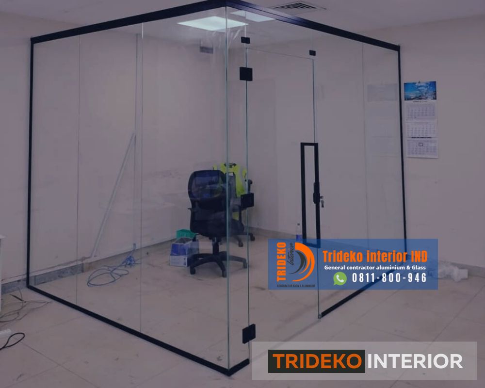 Partisi Kaca Minimalis Transparan 2 Partisi Kaca Minimalis Transparan