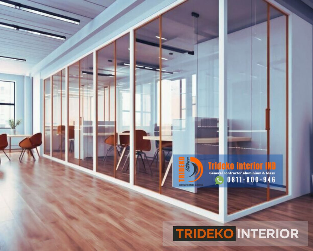 Partisi Kaca Gedung Perkantoran Jakarta 4 Partisi Kaca Minimalis Transparan