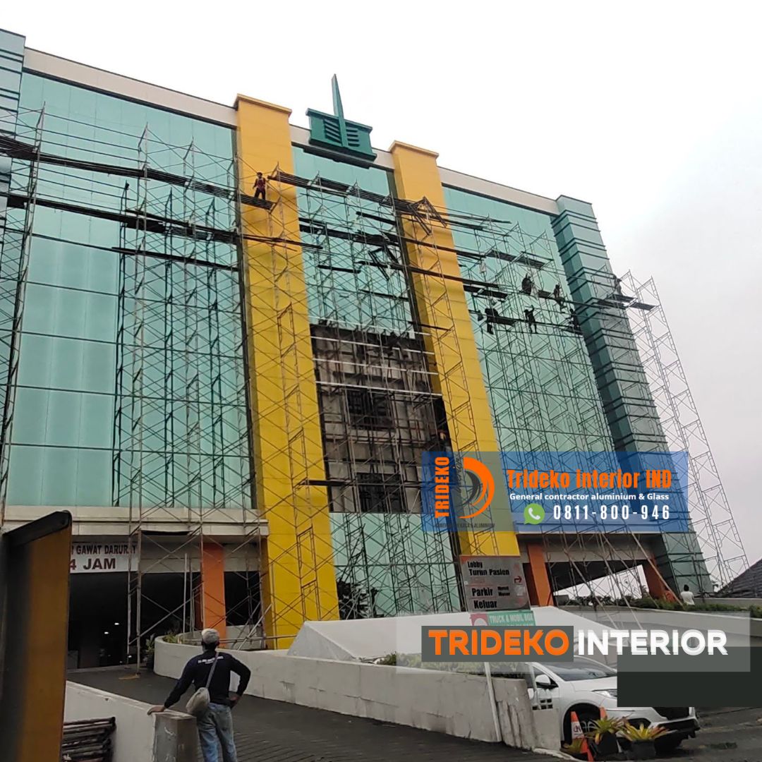 Aplikator Curtain Wall Kaca Gedung Bertingkat 2 Aplikator Curtain Wall Kaca Gedung