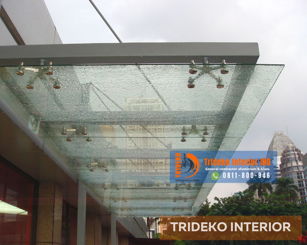 Kanopi Kaca Struktur Spider