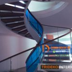 Railing kaca rumah mewah Railing kaca rumah mewah