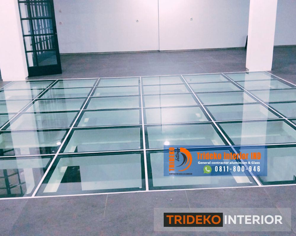 Lantai Kaca Laminated Tempered Clear 10+10