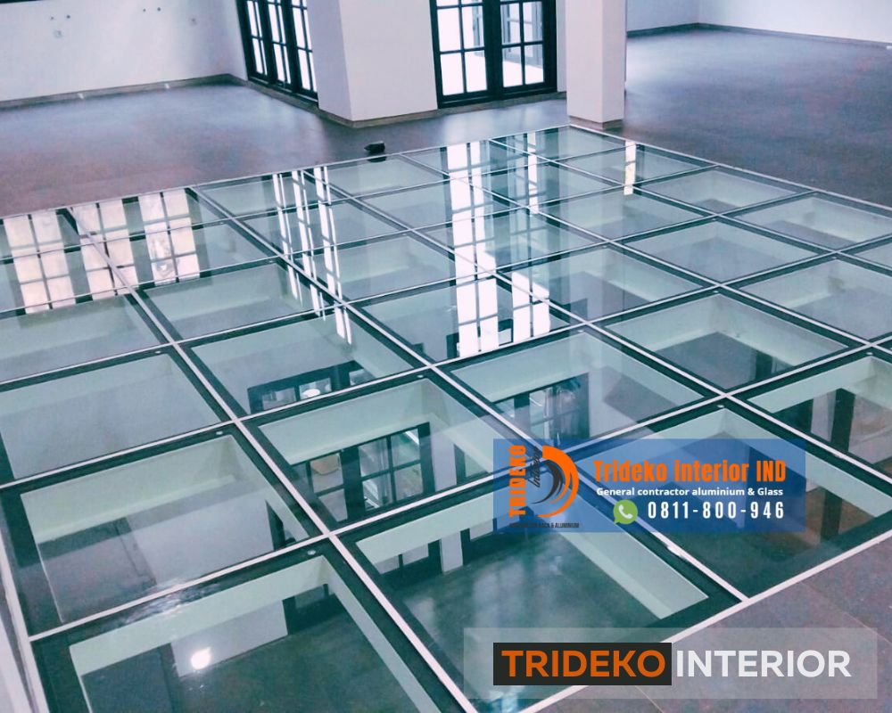 Lantai Kaca Laminated Tempered Clear 10+10