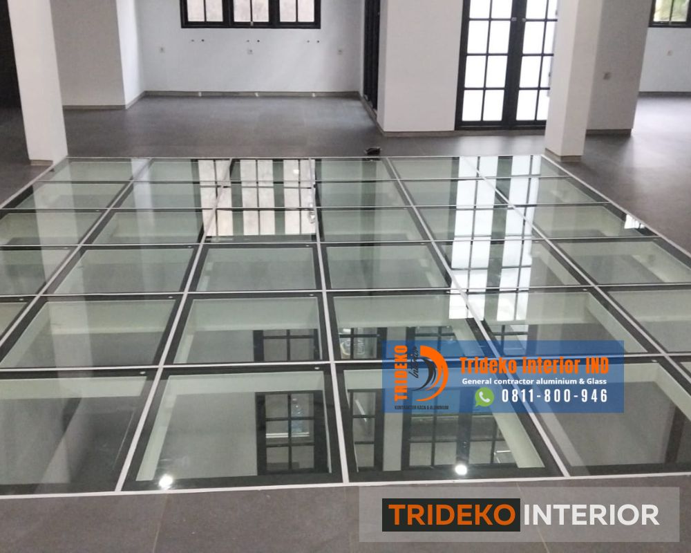 Lantai Kaca Laminated Tempered Clear 10+10