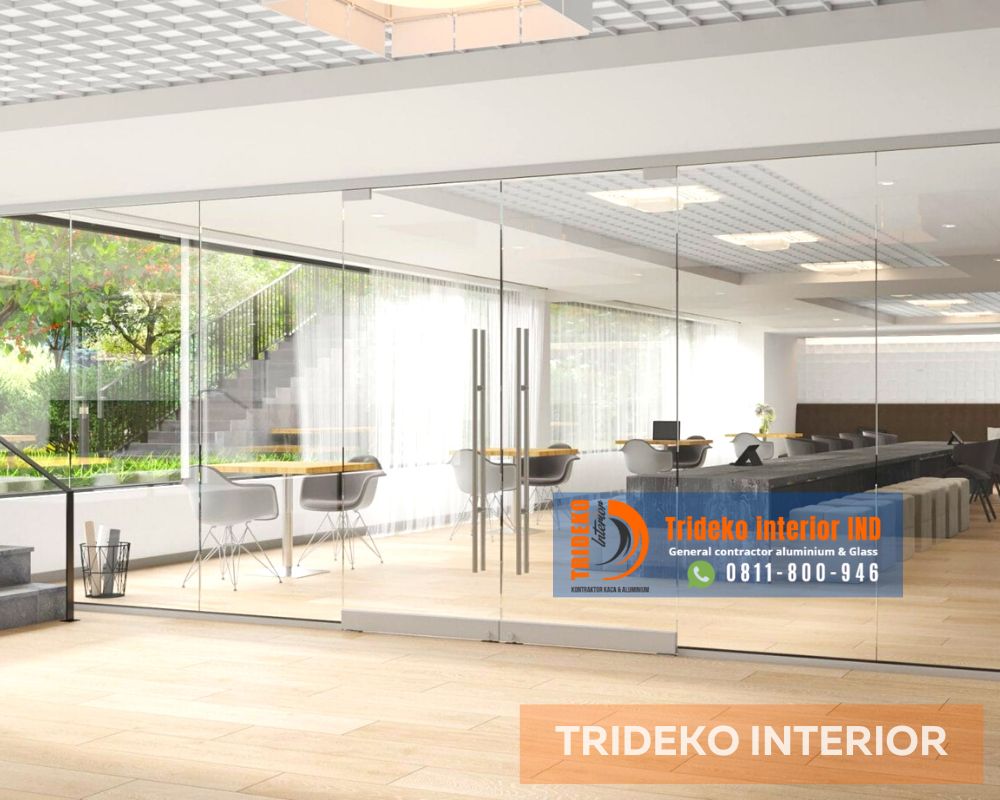 Partisi Kaca Frameless Minimalis