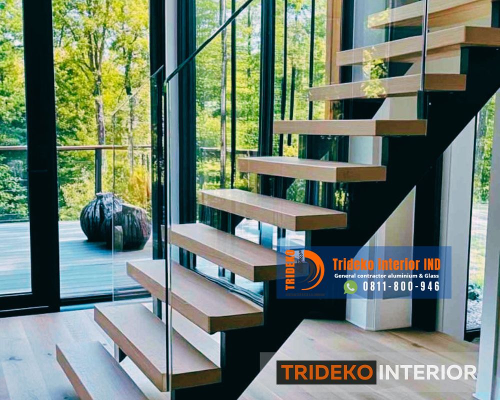 Model railing tangga minimalis Industrial