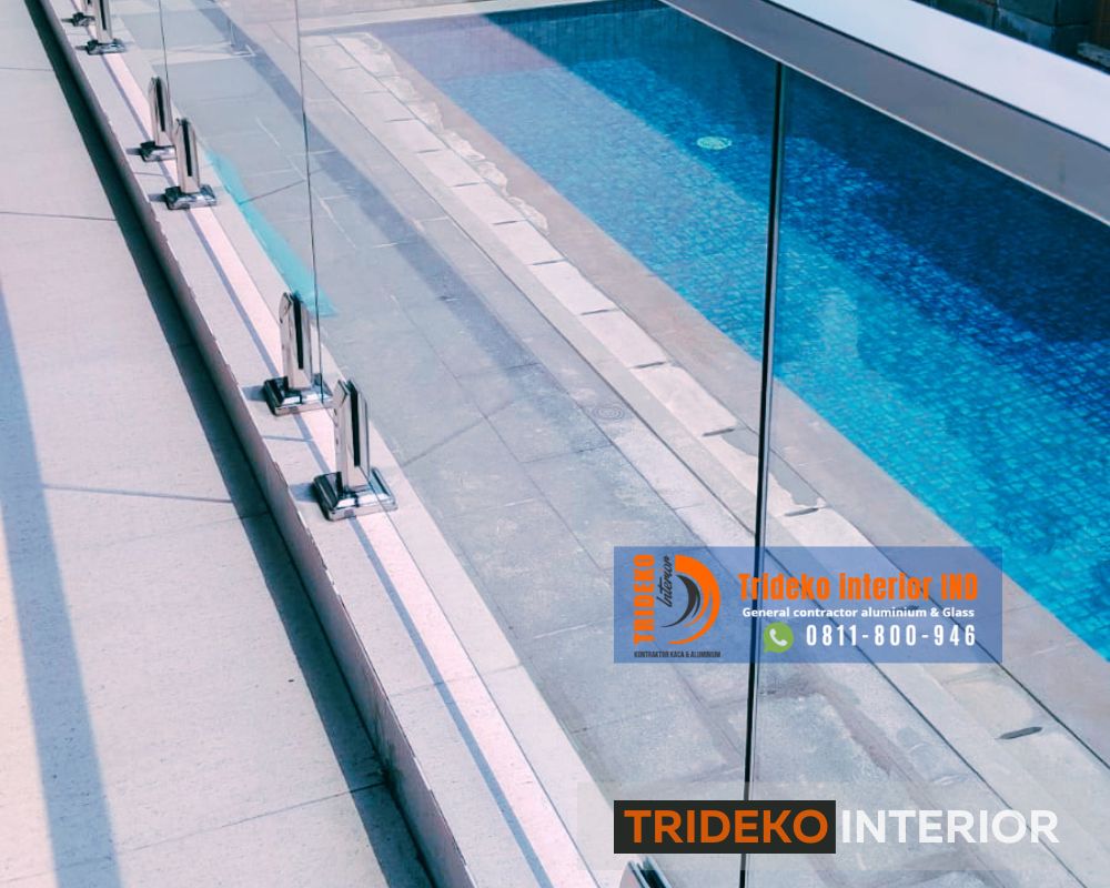 Railing Kaca Kolam Renang Minimalis
