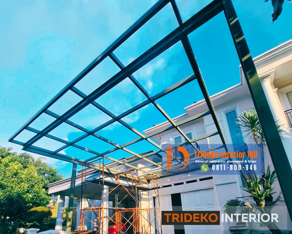 Rangka Atap Carport Kaca BSD