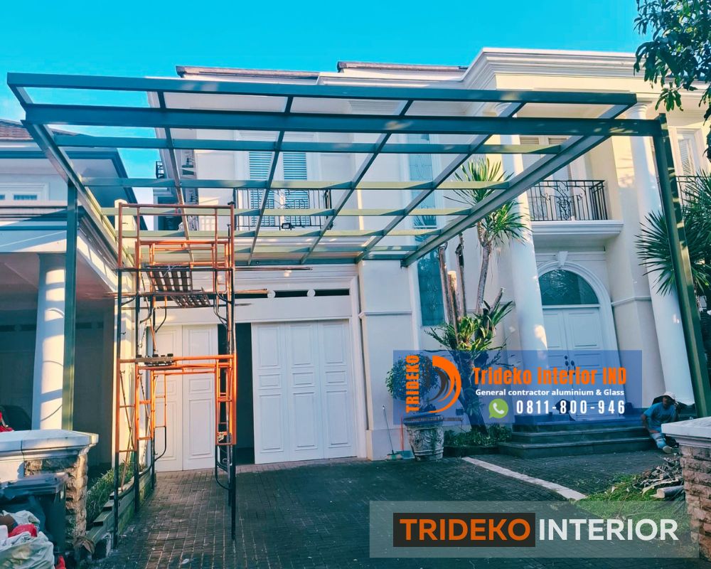 Rangka Atap Carport Kaca BSD