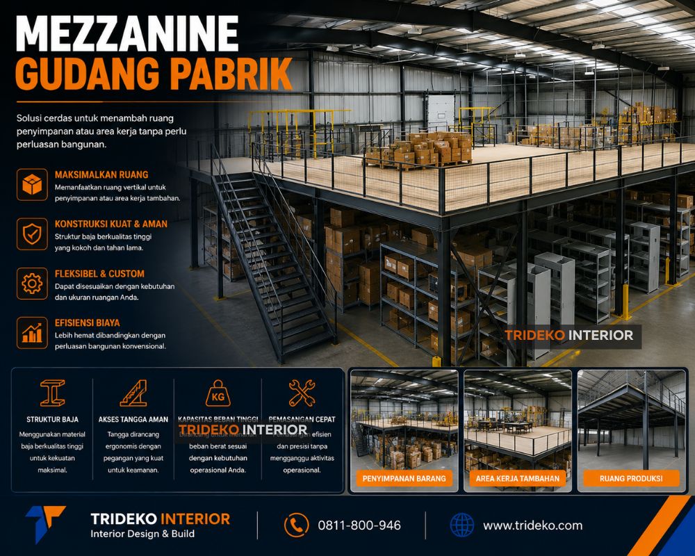 Pasang Mezzanin Gudang Pabrik