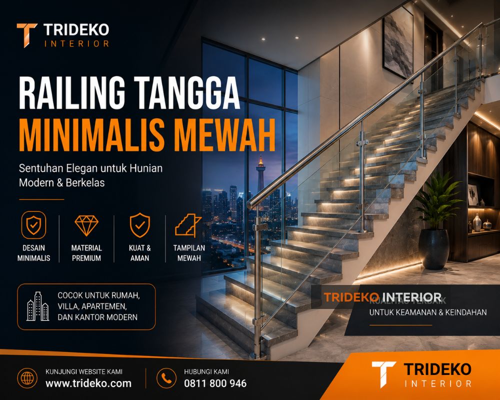 Railing tangga minimalis mewah