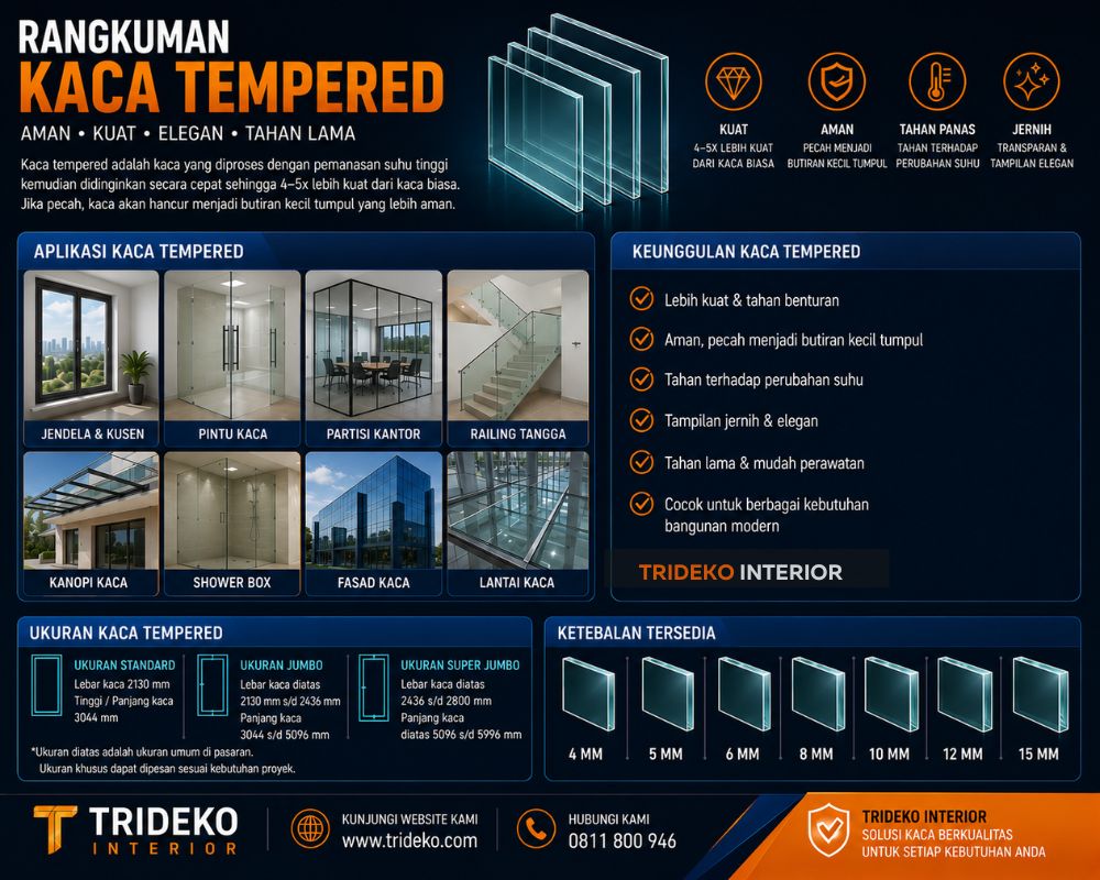 Kaca tempered
