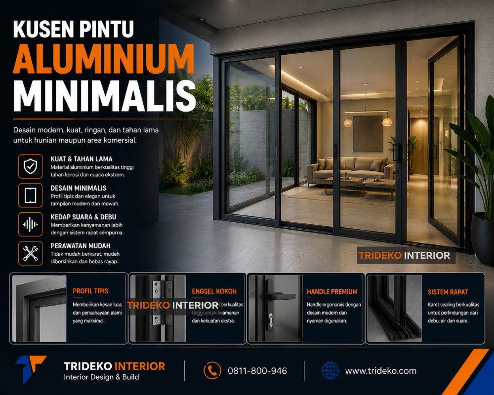 Kusen Pintu Aluminium Minimalis