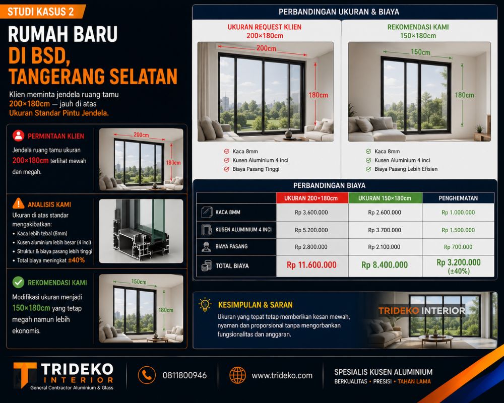 Ukuran Standar Pintu Jendela